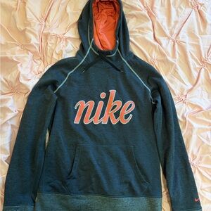 Nike Gray and Coral Hoodie